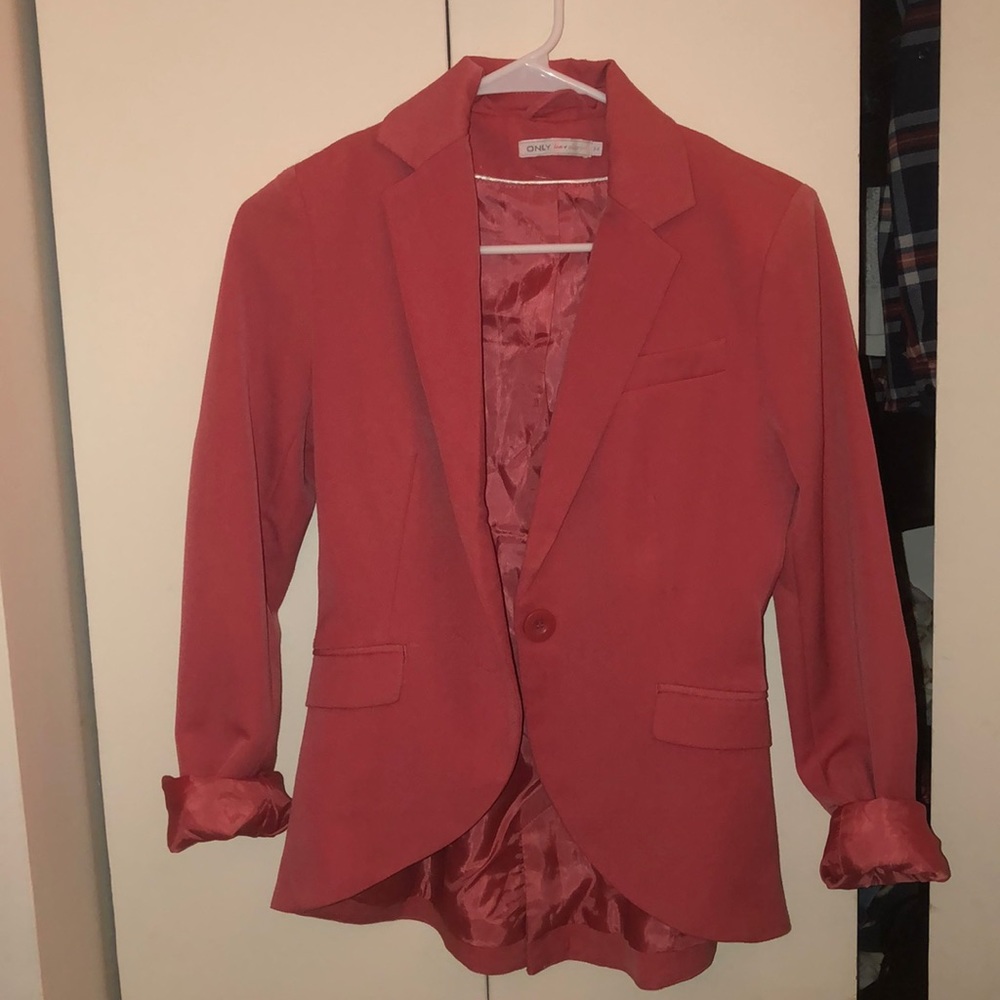 Peach pink blazer